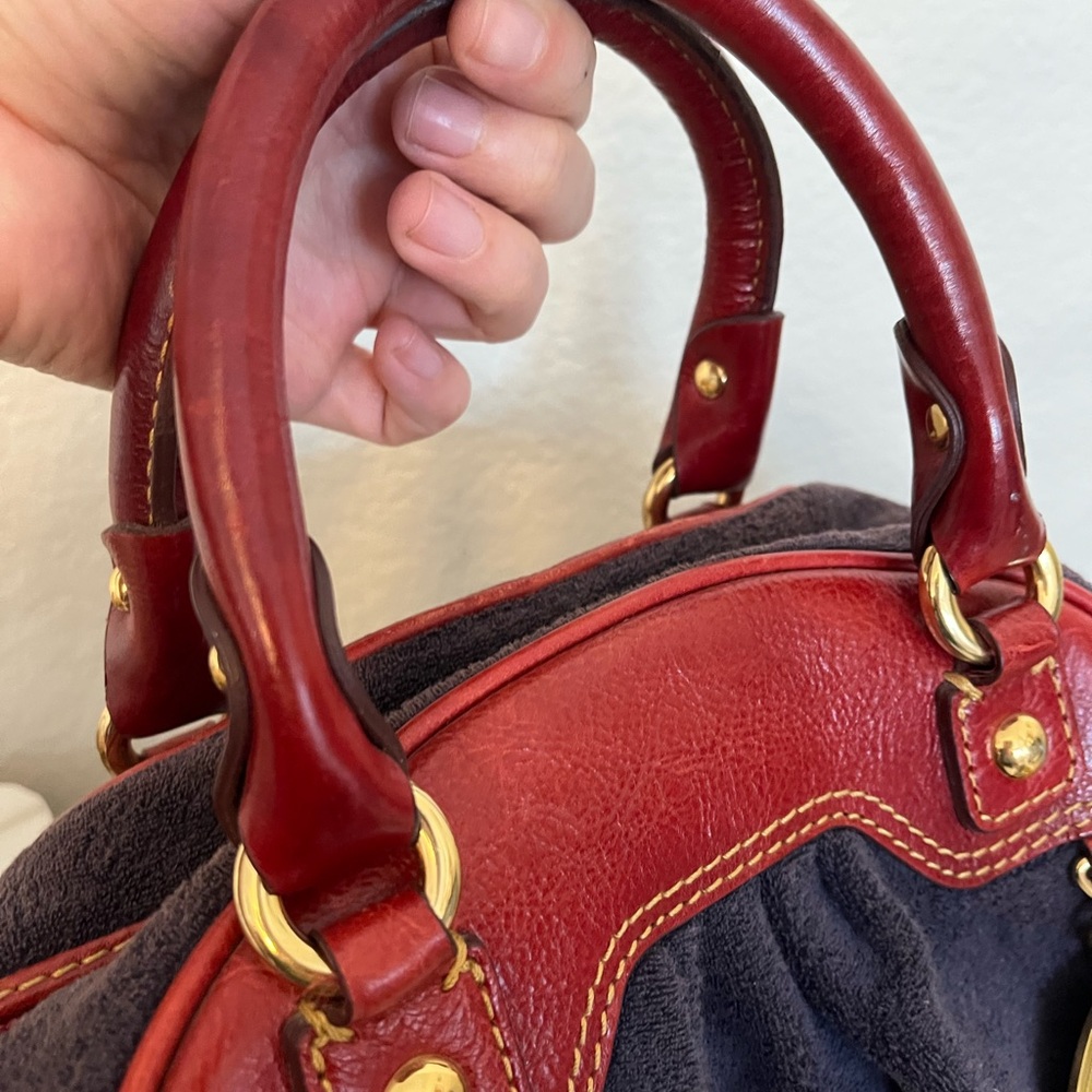 RARE Vintage Juicy Couture strawberry bowler bag navy and red - Picture 7 of 16